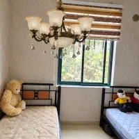 لوستر فلزی با آبکاری برنزی ۶ شعله