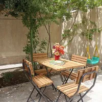 میز و صندلی تاشو چوبی