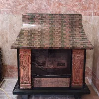 بخاری گازی طرح کلبه درحد نو