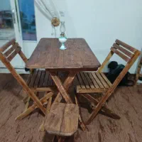 میز صندلی چوبی