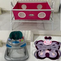 تخت کنار مادر گهواره روروئک تشک بازی