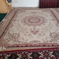 ۳تخته فرش ماشینی ابریشم نفیس گل برجسته کاشان
