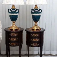 ست ۲ عددمیز کنار مبلی +۲عدد آباژور شیک و سالم