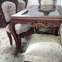 میز نهار خوری ۶نفره چوب اصل راش بدون استفاده