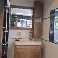 روشویی پی وی سی چوبی باکس بلند