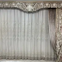 پرده کلاسیک همراه با پشت پرده