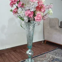 گلدان یخی همراه با گل خارجی