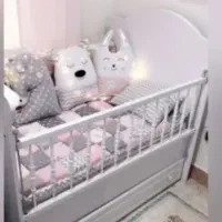 تخت کودک با تشک و روتختی کودک