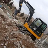 حمل نخاله مینی بیل بابکت ماسه06مخلوط خاک اجر