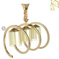 لوستر فانوسی سه شعله عسلی