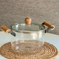 قابلمه پیرکس دسته چوبی