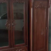 کمد سه لنگه قدیمی چوب گردو سالم سالم