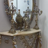 آینه و شمعدان برنز