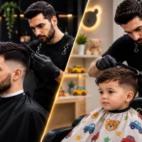 پیرایش حرفه‌ای در منزل اصلاح کودک و بزرگسال