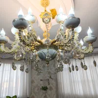 لوستر سرامیکی هشت شعله