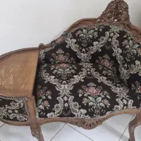 میز تلفن منبت کاری با چوب گردو