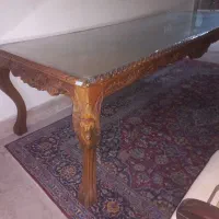 میز چوبی منبت