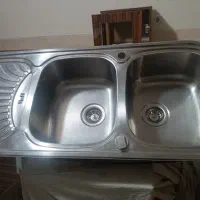 سینک آشپزخانه استیل اصل .دو لگنه