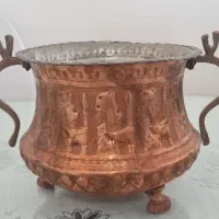 ظرف مسی تزئینی قلم کاری