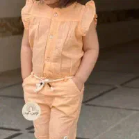 رامپر لنین دخترانه نو سایز لارج مناسب ۱۸ تا ۲۴ ماه