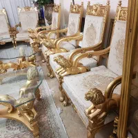 مبل استیل سلطنتی طرح مجسمه شیر