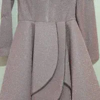 لباس مجلسی اکلیل صورتی رنگ  لمه