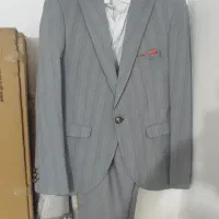 کت شلوار مردانه نقره ای