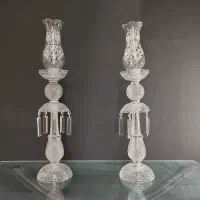 شمعدان تک شعله پایه بلند با لاله تکی یا جفت