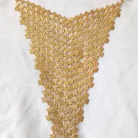 گردنبند زرهی رنگ ثالت آب طلا