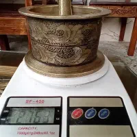 هاون قدیمی برنجی قلمزنی