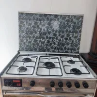 رکسان گاز تمام استیل پنج شعله دارای دو فر