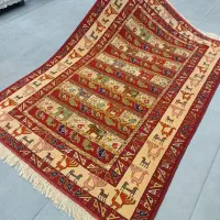 فرش دستباف (بساک)محرمات گل ابریشم انوا رنگها داریم