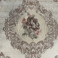 پرده والان  ترک گل برجسته  ۲عدد نو