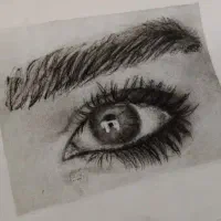 طراحی چشم و ابرو سیاهقلم