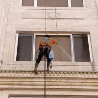 نماشویی شستشوی نما با طناب راپل کار شستن سوله