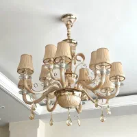 دوعدد لوستر تمام کریستال وارداتی باگارانتی وکارتون