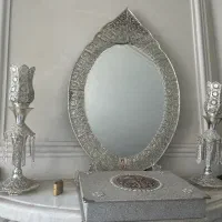 اینه شمعدان روکش نقره