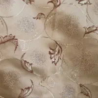 پرده پارچه ای نفش دارکرمی