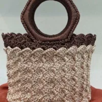 کیف دست بافت مکرومه