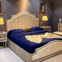 سرویس خواب دو نفره  رنگی  تخت دونفره چوبی  جهیزیه