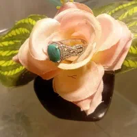 انگشتر فیروز ضریف کاری نقره ۹۲۵