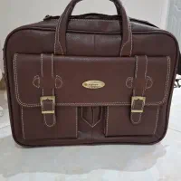 کیف چرم قهوه ای نو