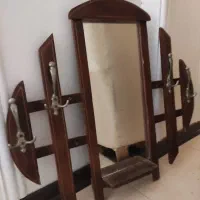 آینه چوبی با آویز شیک وزیبا