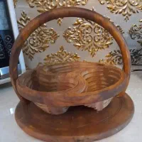 سینی سیلور و دکوری چوبی کار و استکان