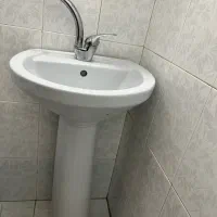 کاسه روشویی چینی با پایه بدون شیر آلات