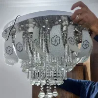 لوستر سقفی تمام کریستال led بلوتوثی