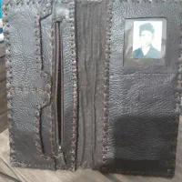 کیف پول چرم قهوه ای،جادار،بسیارزیباوخوش دست