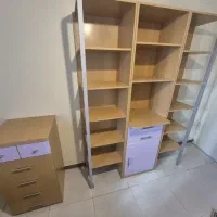 میز تلوزیون وکتابخانه و دراور ۴ تکه