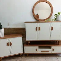 آینه و کنسول میز تلویزیون جاکفشی اقتصادی