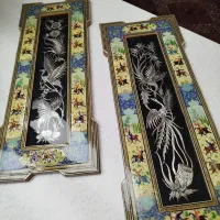 دو عدد قاب قلمزنی میناکاری
